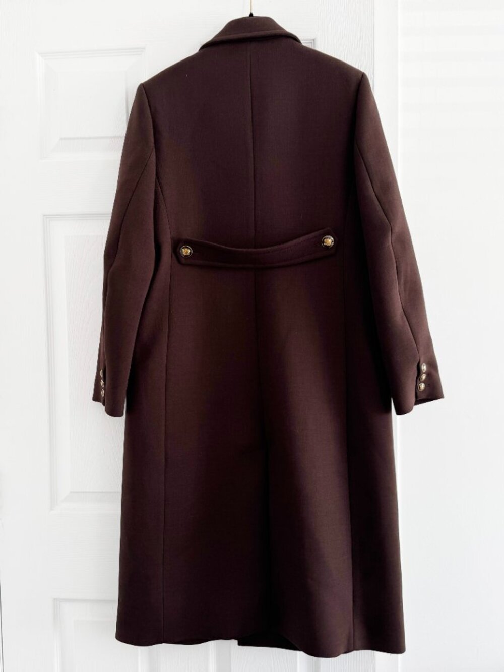 Sandro Double Breasted Coat in Brown, size 38. Fits like a size 6 - Picture 11 of 13